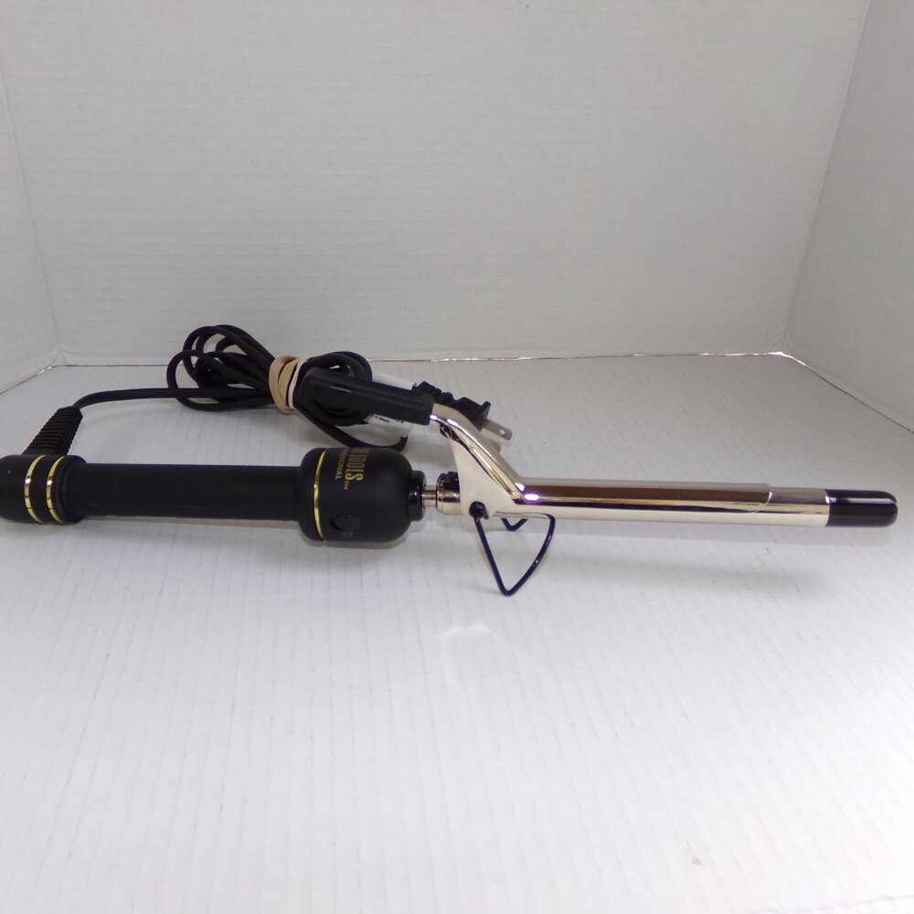 Hot Tools Professional 1/2'' Hair Curling Wave Wand Tool Black Silver Tone 450F